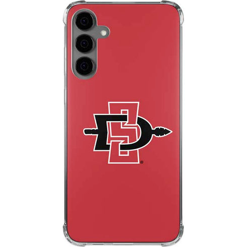 San Diego State University Aztecs Red Logo Galaxy S24 Plus Clear Case